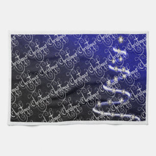 Tannenbaum und Sterne - Handtuch