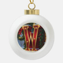 Tannenbaum-W Weihnachtsgirlande personalisierter A Keramik Kugel-Ornament
