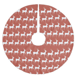 Tannenbaumrock Tannenbaum Weihnachten Rot Polyester Weihnachtsbaumdecke