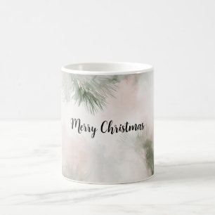 Tannenbaumzweige Weihnachten Kaffeetasse