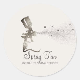 Tannencreme Mobile Bräunungs-Airbrush Gold Make-up Runder Aufkleber