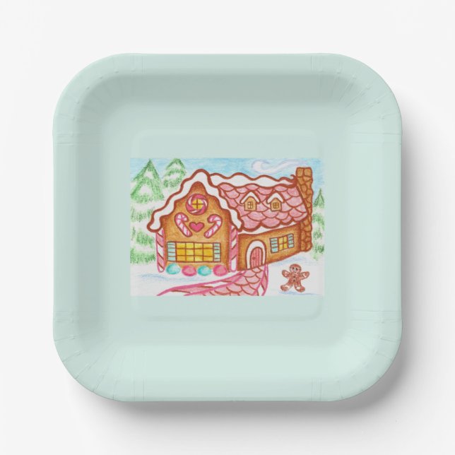 Tannenhaus-Papierteller  Pappteller (Vorderseite)
