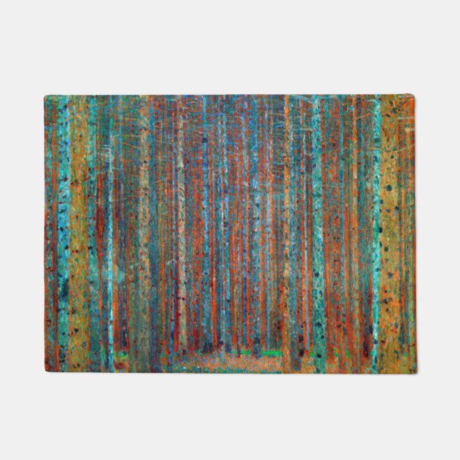 Tannenwald Gustav Klimt Fußmatte (Vorderseite)