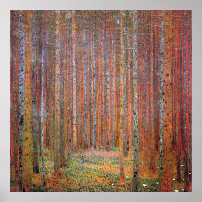 Tannenwald I von Gustav Klimt Poster (Vorne)