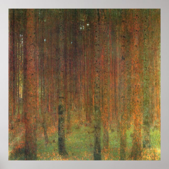 Tannenwald II von Gustav Klimt Poster (Vorne)