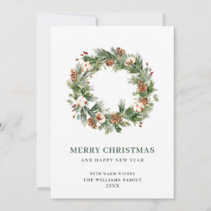 Tannenzapfen Tannen Kranz Frohe Weihnachten Gruß