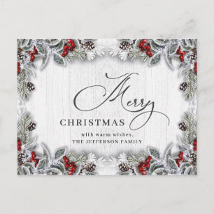 Tannenzapfen Weihnachtsfeiertage Firmen-Gruß Postkarte