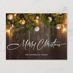 Tannenzapfen Weihnachtsfeiertage Firmen Grüße Postkarte