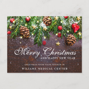Tannenzapfen Weihnachtsgruß Unternehmen Postkarte