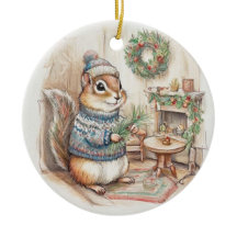 Tannenzapfhörnchen-Weihnachts-Wildlife-Ornament