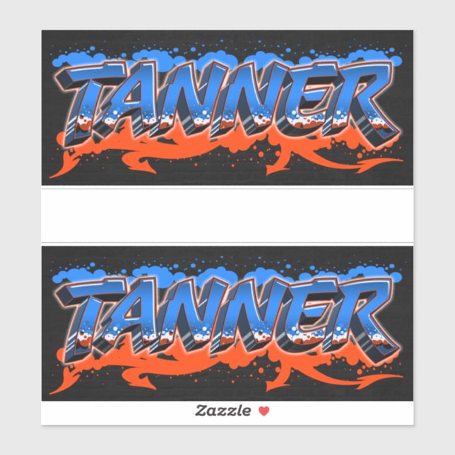 Tanner Vorname Name Graffiti Aufkleber Sticker (Blatt)