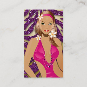 Tanning Business Card Sparkasse Lila Gold Visitenkarte
