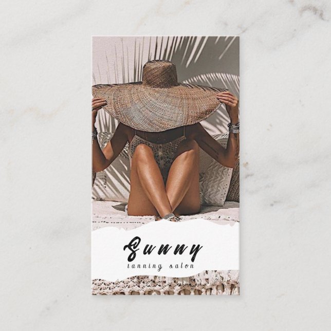Tanning Salon Business Card Visitenkarte (Vorderseite)