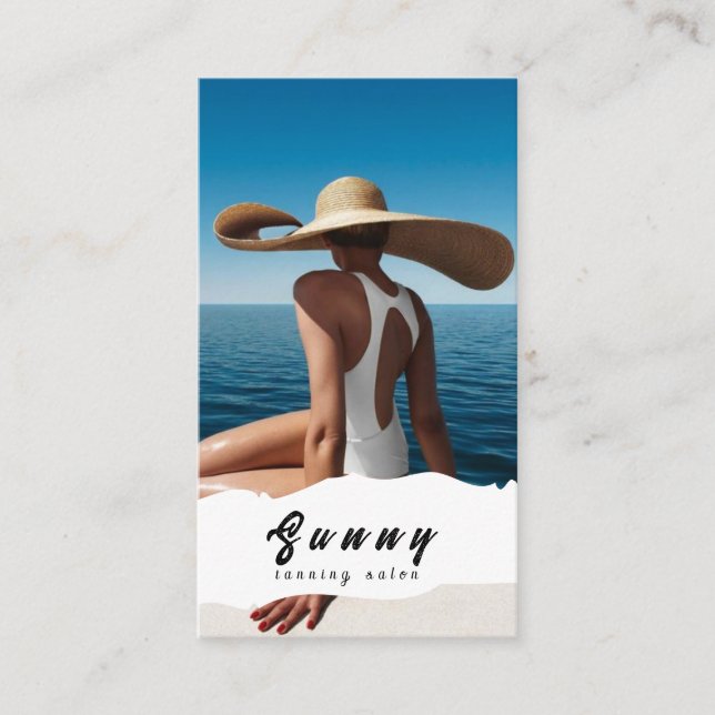 Tanning Salon Business Card Visitenkarte (Vorderseite)