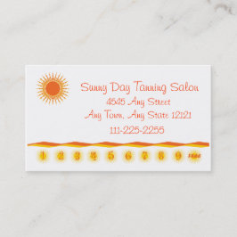 Tanning Salon - Customer Loyalty Punch Card - Treuekarte