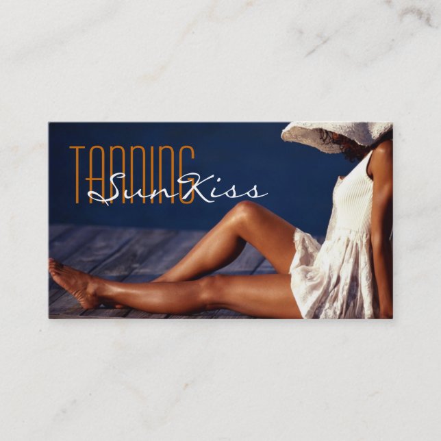 Tanning Salon, Wellness-Center Business Card Visitenkarte (Vorderseite)