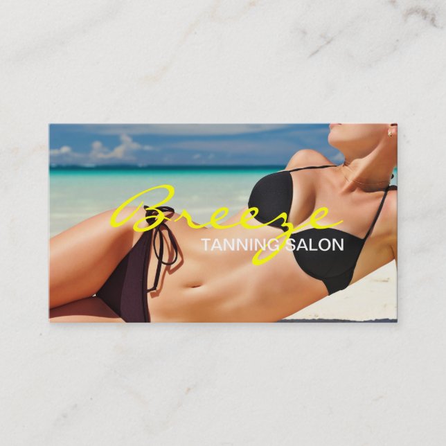 Tanning Salon Wellness-Center Business Card Visitenkarte (Vorderseite)