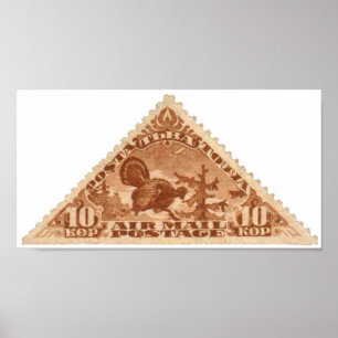Tannu Tuva 10 Türkei Rotdreieck Briefmarke Portfo Poster