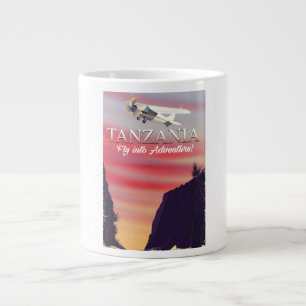 Tansania-Afrika-Flugposter Jumbo-Tasse