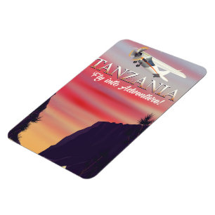 Tansania-Afrika-Flugposter Magnet
