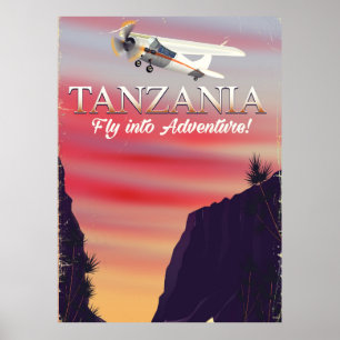 Tansania-Afrika-Flugposter Poster