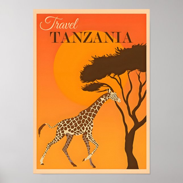 Tansania-Afrika-Reiseplakat Poster (Vorne)