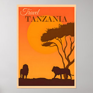 Tansania-Afrika-Reiseplakat Poster