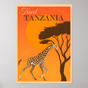 Tansania-Afrika-Reiseposter Poster