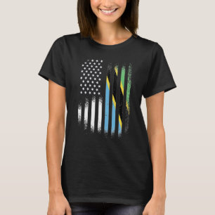 Tansania American Patriot Ground Land USA Flaggen T-Shirt