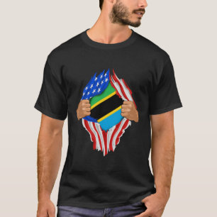 Tansania Blood Inside Me Hoodie Tansania Flag Gif T-Shirt