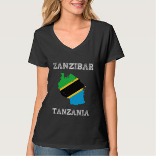 Tansania Distressed Flag Sansibar Stolz T-Shirt