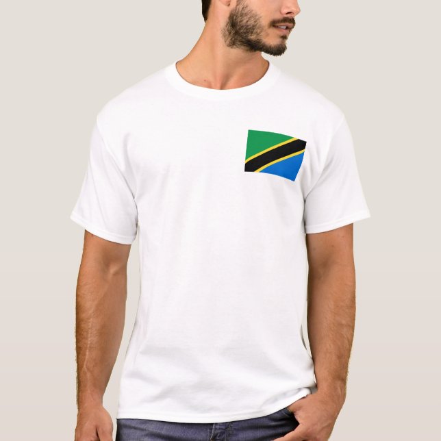 Tansania Flag and Map T - Shirts (Vorderseite)