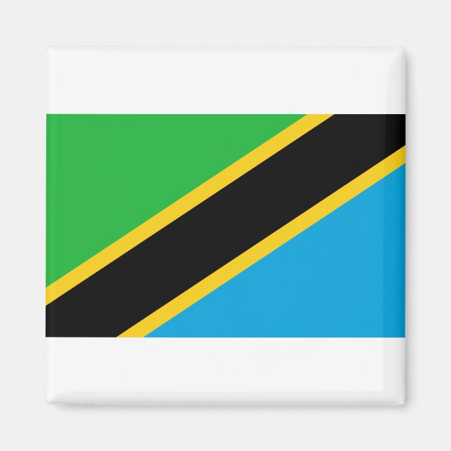 Tansania Flag Magnet (Vorne)