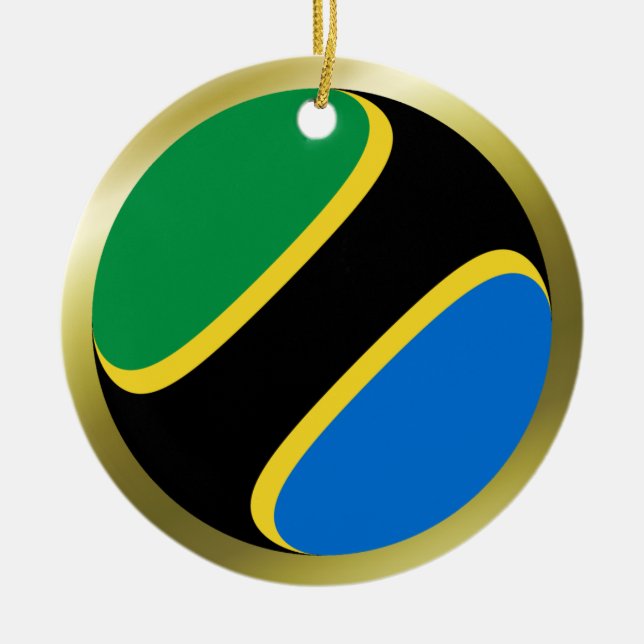 Tansania Flag Ornament (Vorne)