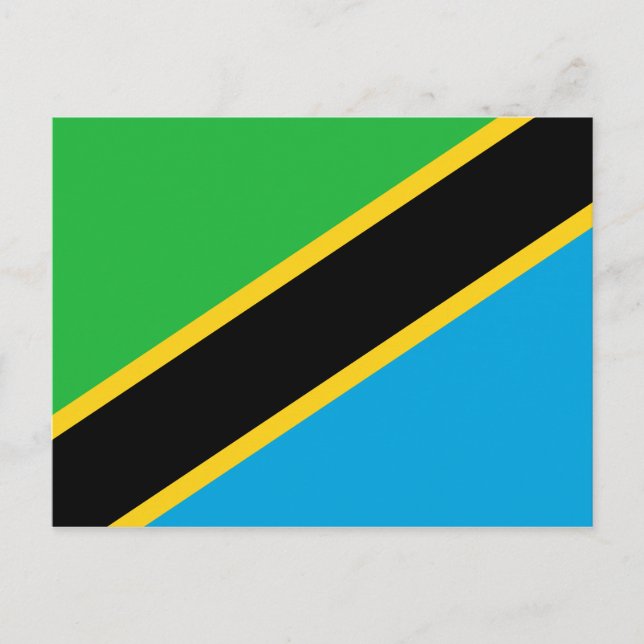 Tansania Flag Postkarte (Vorderseite)