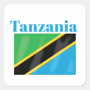 Tansania Flag Quadratischer Aufkleber
