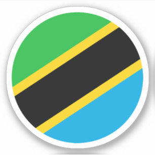 Tansania-Flag-Rundsticker Aufkleber