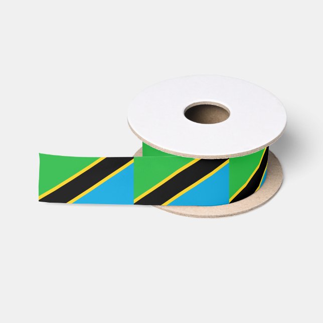 Tansania Flag & Tansania - Reise, Urlaub/Sport Satinband (Spule)