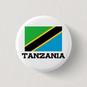 Tansania-Flagge Button