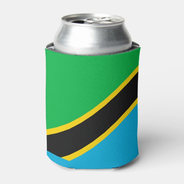 Tansania-Flagge Dosenkühler (Kanne Vorderseite)