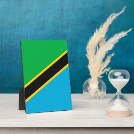 Tansania-Flagge Fotoplatte