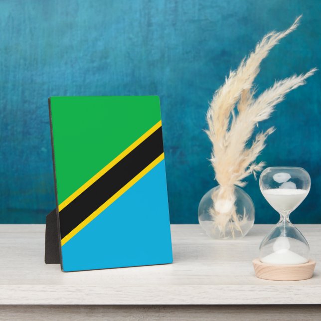 Tansania-Flagge Fotoplatte (Seite)