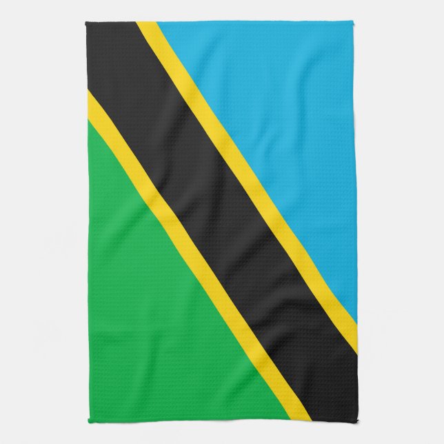 Tansania-Flagge Geschirrtuch (Vertikal)