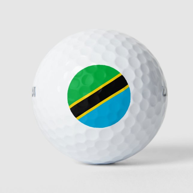 Tansania-Flagge Golfball (Vorderseite)