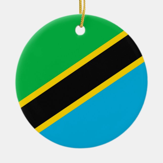 Tansania-Flagge Keramik Ornament (Vorne)