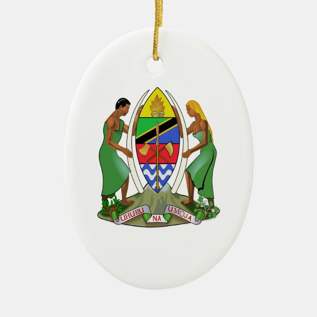 Tansania-Flagge Keramik Ornament (Vorne)