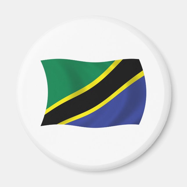 Tansania Flagge Magnet (Vorne)