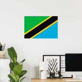 Tansania-Flagge Poster