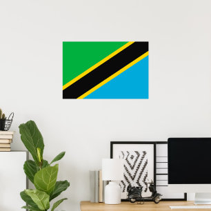 Tansania-Flagge Poster