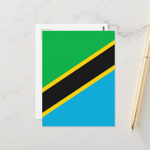 Tansania-Flagge Postkarte